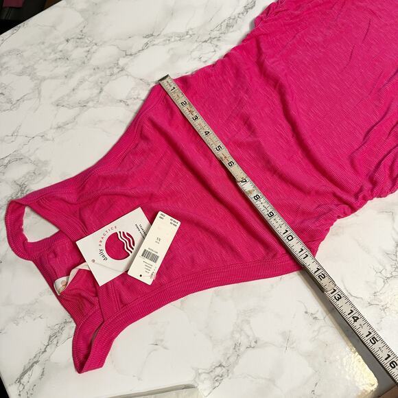 Daily Practice Anthropologie Ribbed Racerback Pink Midi Dress Women's‎ Size XS - Picture 6 of 7
